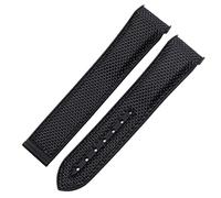 GSZCCZS Guarda Bracciale per Omega 300 Seamaster 600 Pianeta Oceano pieghevole piegatura con fibbia in silicone Nylon Accessori Watch Band (colore: arancione nero, dimensione: 22mm)