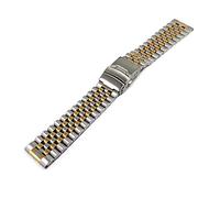 GSZCCZS Guarda il braccialetto in acciaio inossidabile spazzolato inossidabile da 18 mm, 20 mm, 22 mm, 24 mm Ladiestra a doppia push elaborazione