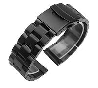 GSZCCZS Guarda il braccialetto in acciaio inossidabile spazzolato inossidabile da 18 mm, 20 mm, 22 mm, 24 mm Ladiestra a doppia push elaborazione