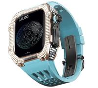 GSZCCZS Guarda il kit di modifica in lega di orologio in lega di titanio e kit cinghia di orologio fluororubber ， per 8 7 Accessori di modifica di aggiornamento della serie da 45 mm.