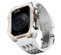 GSZCCZS Guarda il kit di modifica in lega di orologio in lega di titanio e kit cinghia di orologio fluororubber ， per 8 7 Accessori di modifica di aggiornamento della serie da 45 mm.