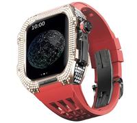 GSZCCZS Guarda il kit di modifica in lega di orologio in lega di titanio e kit cinghia di orologio fluororubber ， per 8 7 Accessori di modifica di aggiornamento della serie da 45 mm.