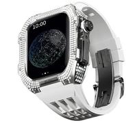 GSZCCZS Guarda il kit di modifica in lega di orologio in lega di titanio e kit cinghia di orologio fluororubber ， per 8 7 Accessori di modifica di aggiornamento della serie da 45 mm.