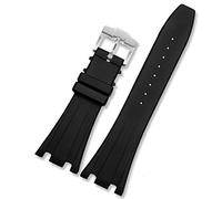 GSZCCZS Guarda la fascia per AP 15703 15710 26703 Royal Oak Offshore Black Cingcio da 28 mm Bracciale nero Filla pieghevole con strumenti