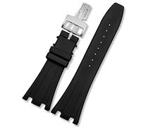 GSZCCZS Guarda la fascia per AP 15703 15710 26703 Royal Oak Offshore Black Cingcio da 28 mm Bracciale nero Filla pieghevole con strumenti
