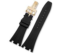 GSZCCZS Guarda la fascia per AP 15703 15710 26703 Royal Oak Offshore Black Cingcio da 28 mm Bracciale nero Filla pieghevole con strumenti