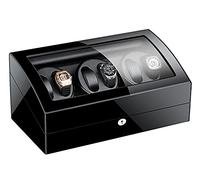 GSZCCZS Guarda la Scatola del Display Avvolgitore per Orologi Automatico, Box Avvolgente per Orologi Automatici, con Motori e Cuscini di Orologi Flessibili, Grande capacità (Nero+Beige 6+7)