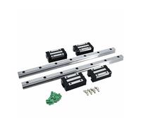 GSZCCZS Guida lineare Grado P 2 PC HGH20/HGR20 200-2500 mm Galles lineari + 4 Pezzi HGH20CA/HGW20CC Slides Carriage con capezzolo (Colore: 2 binari 4 HGH20CA, Dimensione: 600 mm)