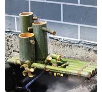 GSZCCZS Kit di fontane in bambù ， Acqua di bambù Featura Solare, Acqua Solare con Pompa per la Porta della Pompa per Gli Ornamenti d'Acqua Che scorrevano Il Giardino (45 cm/17,7 Pollici)