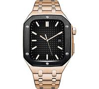 GSZCCZS Kit di Orologio in Metallo in Acciaio Inossidabile Inossidabile di Lusso e Kit MOD a Banda , per Serie 8 7 6 SE 5 4 , Cor