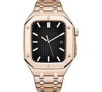 GSZCCZS Kit di orologio in metallo in acciaio inossidabile inossidabile di lusso e kit mod a banda , per serie 8 7 6 SE 5 4 , cor