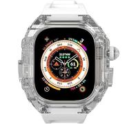 GSZCCZS Kit MOD BANDAND CASO DI OROLOGIO trasparente ， per serie 9 8 7 6 5 4 SE 45mm 44mm 49 mm Sostituzione ， Cancella Cuccioli di orologi Accessori di chiusura