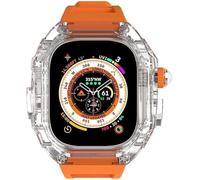 GSZCCZS Kit MOD BANDAND CASO DI OROLOGIO trasparente ， per serie 9 8 7 6 5 4 SE 45mm 44mm 49 mm Sostituzione ， Cancella Cuccioli di orologi Accessori di chiusura