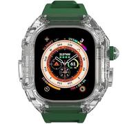 GSZCCZS Kit MOD BANDAND CASO DI OROLOGIO trasparente ， per serie 9 8 7 6 5 4 SE 45mm 44mm 49 mm Sostituzione ， Cancella Cuccioli di orologi Accessori di chiusura