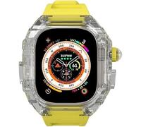 GSZCCZS Kit MOD BANDAND CASO DI OROLOGIO trasparente ， per serie 9 8 7 6 5 4 SE 45mm 44mm 49 mm Sostituzione ， Cancella Cuccioli di orologi Accessori di chiusura