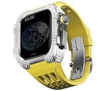 GSZCCZS Kit mod in lega di titanio con lunetta in gomma, accessori di ricambio per orologi serie SE/4/5/6, cinturino in gomma per cassa dell'orologio in acciaio inossidabile, per aggiornamento serie