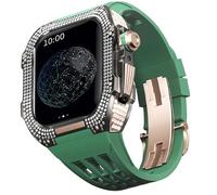 GSZCCZS Kit mod in lega di titanio con lunetta in gomma, accessori di ricambio per orologi serie SE/4/5/6, cinturino in gomma per cassa dell'orologio in acciaio inossidabile, per aggiornamento serie