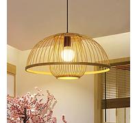 GSZCCZS Lampade di bambù in Stile Cinese Monte soffitto, lampadari in Tessuto Rattan per Decorazione della Sala da Pranzo, luci a Sospensione vocche Fatte a Mano con cordone Regolabile.