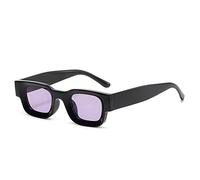 GSZCCZS Moda popolare piccoli occhiali da sole donne retrò punk sfumature UV400 uomini di tendenza occhiali da sole, Nero viola, Taglia unica