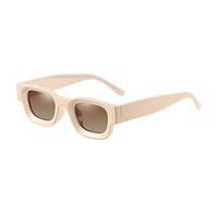 GSZCCZS Moda popolare piccoli occhiali da sole donne retrò punk sfumature UV400 uomini di tendenza occhiali da sole, Gradiente di tè beige, Taglia unica