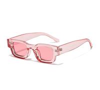 GSZCCZS Moda popolare piccoli occhiali da sole donne retrò punk sfumature UV400 uomini di tendenza occhiali da sole, Rosa, Taglia unica