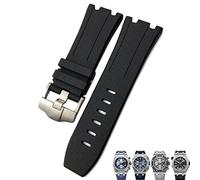 GSZCCZS Morbido cinturino in gomma FKM fluoro da 28 mm per cinturino AP Audemars Piguet Royal Oak Offshore subacqueo impermeabile cinturino sportivo (colore: bianco, dimensioni: 28 x 24 mm), 28x24mm