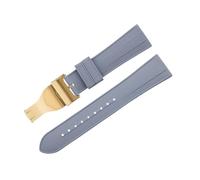 GSZCCZS Morbido Fluororubber Cinturino Per TUDOR Cinturino M79360.M79363 Fibbia Pieghevole In Acciaio Black Bay 1958 GMT 41mm Pelagos 22mm Estremità Piatta, 22mm
