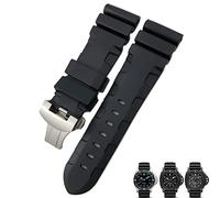 GSZCCZS Nature gomma da 24 mm banda d'oro per panerai sommergibile luminor pam nero blu rosso arancione cinturino a farfalla