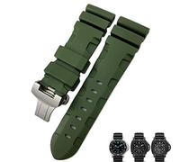 GSZCCZS Nature gomma da 24 mm banda d'oro per panerai sommergibile luminor pam nero blu rosso arancione cinturino a farfalla