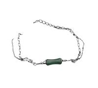 GSZCCZS NUOVO 2025 Nuovo originale Bracciale giada Aventurine Green Bamboo Green Bracciale S925 Sterling Sterling Doppia Gioielli Regali di gioielli Fine Gioielli Decorazione Accessori commemorativi