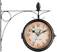 GSZCCZS Orologio da Parete Orologio da Parete Esterno Orologio Resistente alle intemperie, Orologi da Parete da Giardino a Doppia Faccia Ornamenti da Giardino all'aperto all'aperto, Facile da Leggere