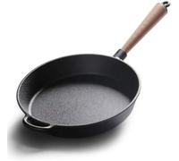 GSZCCZS Padella padella in ghisa con padella con manico in legno padelle per cuoce per cucina a induzione a gas