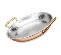GSZCCZS Padella Paella Spagnola con Doppie Manici tripli Non Stick Padella Padella Padella Vaso di seapaella per casa ristorante/rosegold/24 cm