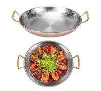 GSZCCZS Palla spagnola padella con doppio rivettatura - pentole in padella spagnola in acciaio inossidabile per paella e ricette di riso - padelle non padiglioni non padiglioni per case o ristoranti
