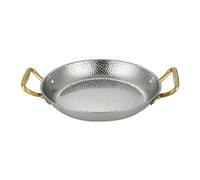 GSZCCZS Paoella grill padella, padella barbecue in acciaio inossidabile con padella paella senza mano, padella doppia in acciaio inossidabile, pentole di padella di cottura antiaderente per case o