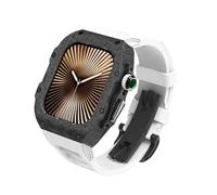 GSZCCZS Per 42 mm 44 mm 45 mm 46 mm 49 mm kit di modifica della cinturino in fibra di carbonio di lusso ， per serie 10 42mm 9 8 7 6 5 4 SE Fluorobber Mod Kit