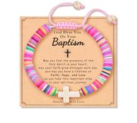 GSZCCZS Primo Regali di Comunione Dio benedica Bracciale per Le Donne Confermato del Battesimo Conferma cattolico Doni cristiani