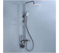 GSZCCZS Sistema Doccia, Set di rubinetti da Doccia da 10 "Set Combo con Doccia Montato a Parete 4 funzioni Set Combinato di Mixer con tub, soffione a Pioggia, Doccia Portatile, spruzzatore di Bidet,