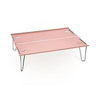 GSZCCZS Tavolo da campo Camp tavolo pieghevole tavolo da picnic portatile esterno tavoli pieghevoli leggeri in alluminio escursionismo bbq (colore: grigio chiaro) (rosa)