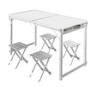 GSZCCZS Tavolo da campo da 1,2 m a tubo quadrato tavolo pieghevole tavolo da campeggio esterno picnic barbecue pesca casa semplice scrivania da pranzo portatile (colore: blu) (argento)