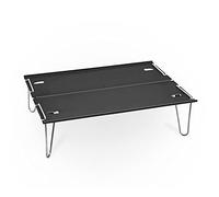 GSZCCZS Tavolo da campo da campeggio tavolo pieghevole a piegatura esterna da picnic portatile in alluminio tavoli pieghevoli leggeri bbq escursioni (colore: grigio chiaro) (nero)