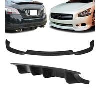 GT-Speed Front Lip Spoiler + Rear Diffuser Per 09-15 Nissan Maxima, Nero
