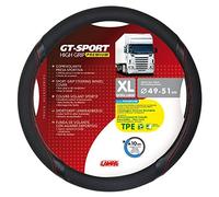 GT-Sport, coprivolante in Skeentex - XL - Ã 49/51 cm - Nero/Rosso