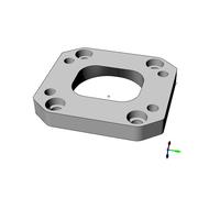 GT1446 Turbocompressore A T25 T28 Turbo Collettore Flangia Adattatore 1.4T Fiat