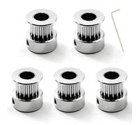 GT2 Cinghia dentata in alluminio Kit 16 Denti Bore 6mm e M2 Wrench per stampante 3D 6mm Larghezza Cinghia dentata (confezione da 5 pezzi)