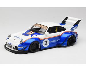 GT530 Porsche 911 993 RWB X Liberty Walk White Blue GT Spirit 1/18