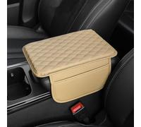 GTALIJHN Cuscino Bracciolo Auto per Dodge RAM 1500 2003-2010, Console Centrale Imbottitura CopriBraccioli Confortevoli Impermeabile Protezione Accessori,C/Beige