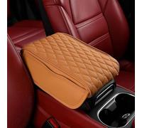 GTALIJHN Cuscino Bracciolo Auto per Mazda 3 IV Sedan 2019-2025, Tappetino Copertura del Console Centrale Dell'Auto Comodo E Antiscivolo con Borsa Portaoggetti,F/Cayenne Yellow-32 * 16cm