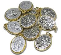 GTBITALY 60.319.20 002LOG 10 medaglie Madre Maria miracolosa Originale Oro Argento con Anello 22 mm Stock Lotto