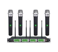 GTDaudio 4x800 Canale di frequenza selezionabile UHF Diversity Wireless Handheld/Lavaliere Headset Microfono Sistema Microfono (4 microfoni portatili)